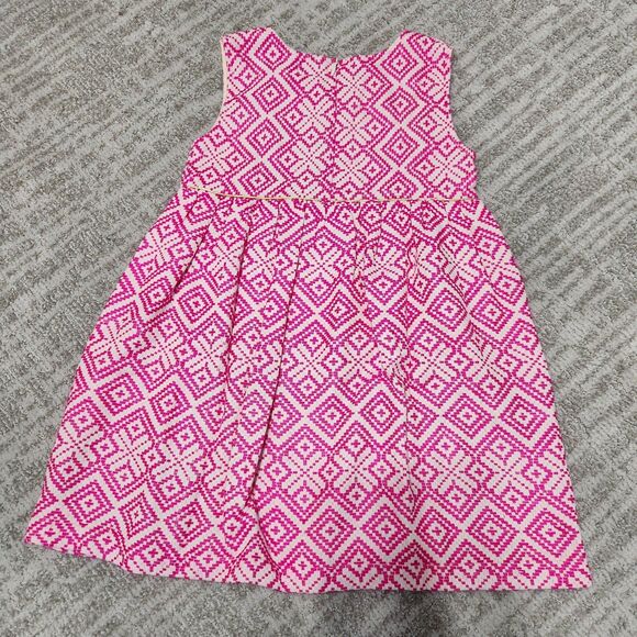 LALi girl's sleeveless shift tank pink gold white dress size 6 - Picture 9 of 10